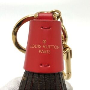 Louis Vuitton Red and Gold Keychain